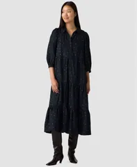リーバイス レディース トップス ワンピース ミディ Levis Womens Darla Colla red Midi Dress Curie Ditsのサムネイル