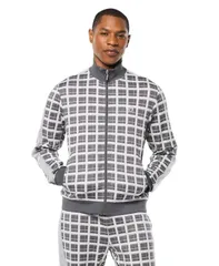セルジオタッキーニ メンズ アウター ジャケット・ブルゾン Sergio Tacchini Mens Damarindo Check Track Jacket Quiet grey グレーのサムネイル