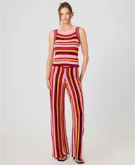 フレンチコネクション レディース トップス シャツ ノースリーブ French Connection Womenstriped Sleeveless Top Sunkissed Orange Multのサムネイル