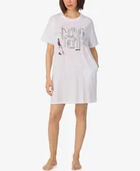 ダナ キャラン ニューヨーク レディース トップス シャツ 半袖 グラフィック DKNY Womensleepwear Graphic ShortSleeve Sleepshirt White ホワイのサムネイル