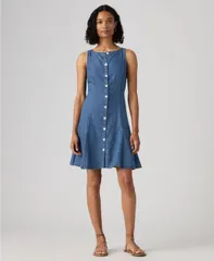 リーバイス レディース トップス ワンピース ミニ ノースリーブ Levis Womens Mercer Sleeveless Mini Dress Procrastinatorのサムネイル