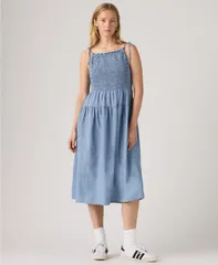 リーバイス レディース トップス ワンピース Levis Premium Womens Monaco Square Neck Sundress Breezy Bluesのサムネイル