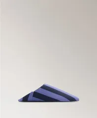 マンゴ レディース シューズ サンダル MANGO Womenstitching Detail Striped Clogs Blue ブルーのサムネイル