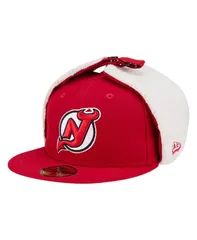 ニューエラ メンズ アクセサリー 帽子 ジャージー New Era Mens Red New Jersey Devils Injection Dog Ear Classic Fitted Hat Reのサムネイル