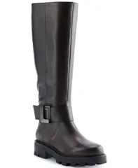 カール ラガーフェルド レディース シューズ ブーツ・レインブーツ KARLAGERFELD PARIS Womens Meara 5050 Almond Toe Band Boots Chocolaのサムネイル