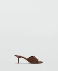 マンゴ レディース シューズ サンダル スエード ヒール MANGO Womensuede Kitten Heel Sandals Chocolate チョコレートのサムネイル