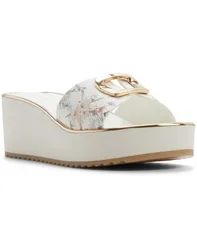 アルド レディース シューズ サンダル ALDO Womens Menhaden Wedge Sandals White Multi ホワイトのサムネイル