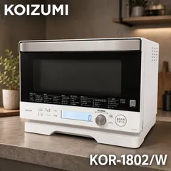 KOIZUMI KOR-1802/W オーブンレンジ 16L #6050-0620-1 コイズミ 電子レンジ フラットテーブル 自動メニュー ホワイト 2021年製のサムネイル