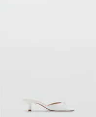 マンゴ レディース シューズ サンダル ヒール MANGO Womens Bow Heel Sandals White ホワイトのサムネイル