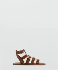マンゴ レディース シューズ サンダル レザー MANGO Womenstraps And Buckles Leather Sandals Leatherのサムネイル