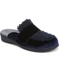 バイオニック レディース シューズ サンダル Vionic Womens Gemma II Mule Slippers Navy blazer curly shearling ネイビーのサムネイル