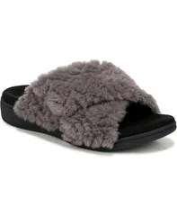 バイオニック レディース シューズ サンダル Vionic Womens Relax II Open Toe Slippers Charcoal grey fabric チャコールのサムネイル