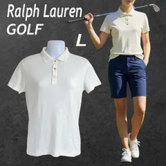RALPH LAUREN GOLF ラルフローレンゴルフ レディース 半袖ポロシャツ L ゴルフウェア ポニー刺繍 45424039 コットン アイボリー系(G002)★のサムネイル