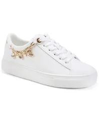カール ラガーフェルド レディース シューズ スニーカー レース KARLAGERFELD PARIS Womens Cate Charms LaceUp Sneakers Bright Whiteのサムネイル