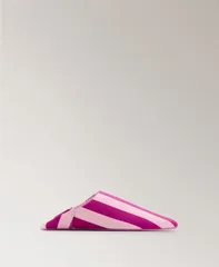 マンゴ レディース シューズ サンダル MANGO Womenstitching Detail Striped Clogs Fuchsia フューシャのサムネイル