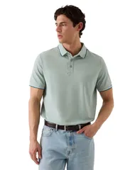 ゲス メンズ トップス ポロシャツ 半袖 GUESS Mens Piqu Cuff ShortSleeve Polo Shirt Sweet Mint ミントのサムネイル