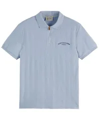スコッチアンドソーダ メンズ トップス ポロシャツ 半袖 SCOTCH SODA Mens Popcorn Textu red QuarterZip ShortSleeve Polo Shirt Keのサムネイル