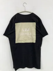 SUPRA Tシャツ/カットソー S ブラック 無地 バックプリント ブランドロゴ 半袖 ミドル丈 クルーネック(丸首) メンズのサムネイル