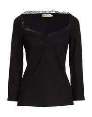 ブルマリン レディース アウター カーディガン ファスナー付きニット BLUMARINE Black ブラックのサムネイル