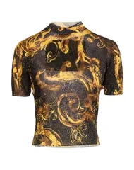 ヴェルサーチ レディース アウター ニット・セータートルネック VERSACE JEANS COUTURE Black ブラックのサムネイル