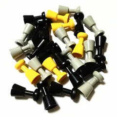 レゴ 正規品 中古 グラス 盃 黄色 黒 薄灰(旧色) オールドレゴ レゴブロック【管理番号：4164】のサムネイル