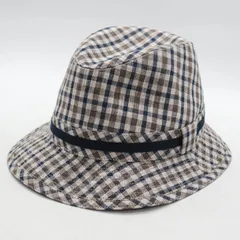 アクアスキュータム ハット リネン チェック柄 帽子 ブランド メンズ FRサイズ マルチカラー Aquascutum 【中古】のサムネイル