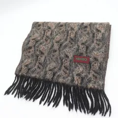 ケンゾー マフラー 総柄 フリンジ ショール ブランド 小物 レディース ブラック KENZO 【中古】のサムネイル