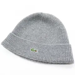 ラコステ ニットキャップ ニット帽子 ロゴ ウール ブランド メンズ ONEサイズ グレー LACOSTE 【中古】のサムネイル
