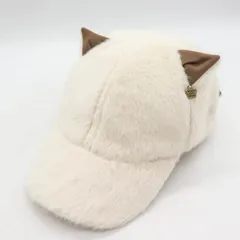 アナスイミニ ファーキャップ 帽子 猫耳 リボン ブランド キッズ 女の子用 54-56cmサイズ オフホワイト ANNA SUI mini 【中古】のサムネイル