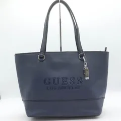 ゲス トートバッグ レザー 肩掛け ショルダーバッグ 鞄 カバン ブランド メンズ ネイビー Guess 【中古】のサムネイル
