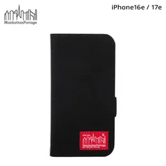 マンハッタンポーテージ Manhattan Portage iPhone17e 16e スマホケース 携帯 アイフォン メンズ レディース 手帳型 ブックタイプ ブラック黒のサムネイル