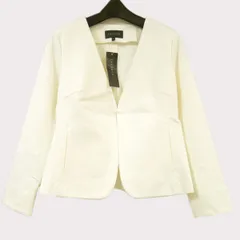 未使用品 定価19,440円◆TALBOTS タルボット ノーカラージャケット 日本製 Vネック フォーマル ビジネス キレイめ レディースのサムネイル