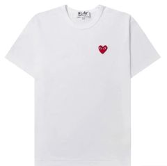 コムデギャルソンTシャツ プレイコムデギャルソン】Tシャツ/ AZ-T107・L・ホワイト - メルカリ