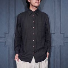 美品　mittan ミッタン　大麻シャツ　リネン　ネイビー　紺　濃紺　2 日本製 美品 mittan ミッタン 大麻シャツ リネン ネイビー 紺 濃紺 2 日本製