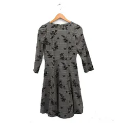 カールパークレーン KarL Park Lane タグ付き ワンピース 長袖 ロング 花柄 チェック 5 ブラウン 茶 /KT33のサムネイル