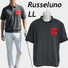 Russeluno メンズ　ゴルフウェア　ポロシャツ ５サイズ Russeluno ラッセルノ メンズ ゴルフウェア LL 半袖カットソー シャツ