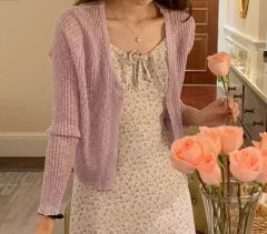 M'S GRACY エムズグレイシーお花のリボンが素敵なカーディガン サイズ