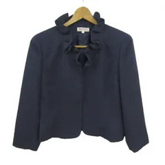 ユキトリイ ショートジャケット フリル アウター レディース 11サイズ ネイビー YUKI TORII 【中古】のサムネイル