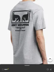 OBEY ザ ミディアム イズ ザ メッセージ ヘザー グレー Lのサムネイル