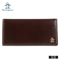 マンシングウェア Munsingwear 長財布 メンズ レディース クラフトロゴ 本革 LONG WALLET チョコ MU-3060120のサムネイル