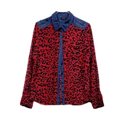 GUESS ゲス レディース ユニーク オーバーサイズ ブラウス 95 レッド 72575のサムネイル