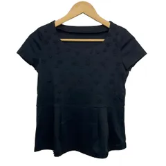 HARRODS(ハロッズ) 半袖Tシャツ レディース美品  - 黒 フラワー(花)のサムネイル