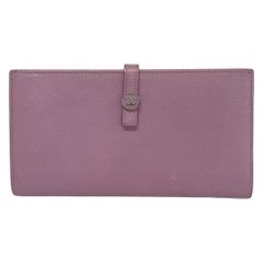 CHANEL シャネル ココボタン パープル 長財布 ココマーク 0702-①
