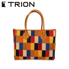 トライオン TRION トートバッグ メンズ レディース パネルレザー 横型 TOTE マルチカラー DPC260Mのサムネイル