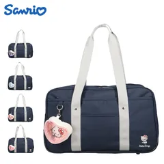 サンリオ Sanrio ボストンショルダーバッグ スクールバッグ スクバ レディース 17L ハートポーチ付き 高校生 女子高生 中学生 斜めがけ 253321のサムネイル