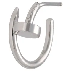 【中古】 Cartier カルティエ ジュストアンクル フープ イヤリング スモールモデル B8301236 K18WG ホワイトゴールド SM ピアス 26003976 RSのサムネイル