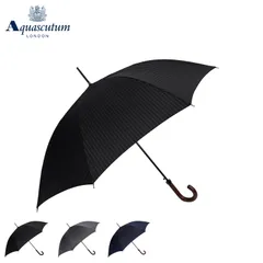 アクアスキュータム AQUASCUTUM 長傘 雨傘 メンズ 65cm UVカット 紫外線対策 耐風 LONG UMBRELLA 1AQ 14010のサムネイル
