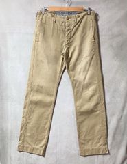美品 W40】RRL チノ トラウザー オフィサーズ チノクロス ボタンフライ