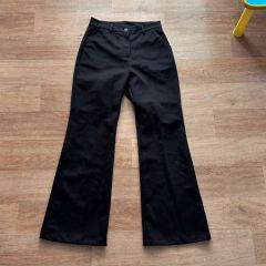 WILDFRAULEIN サルエルパンツ 切替 ニット 黒系 クロップド 7部丈