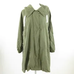 ザラ ベーシック ZARA BASIC ナイロンジャケット パーカー ジップアップ ロング 長袖 カーキ 緑 XS *A134のサムネイル